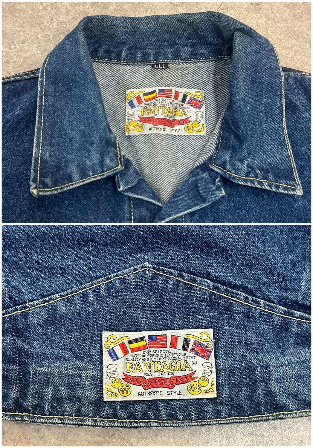 빈티지 데님 자켓 3XL #csz3315 상품이미지3