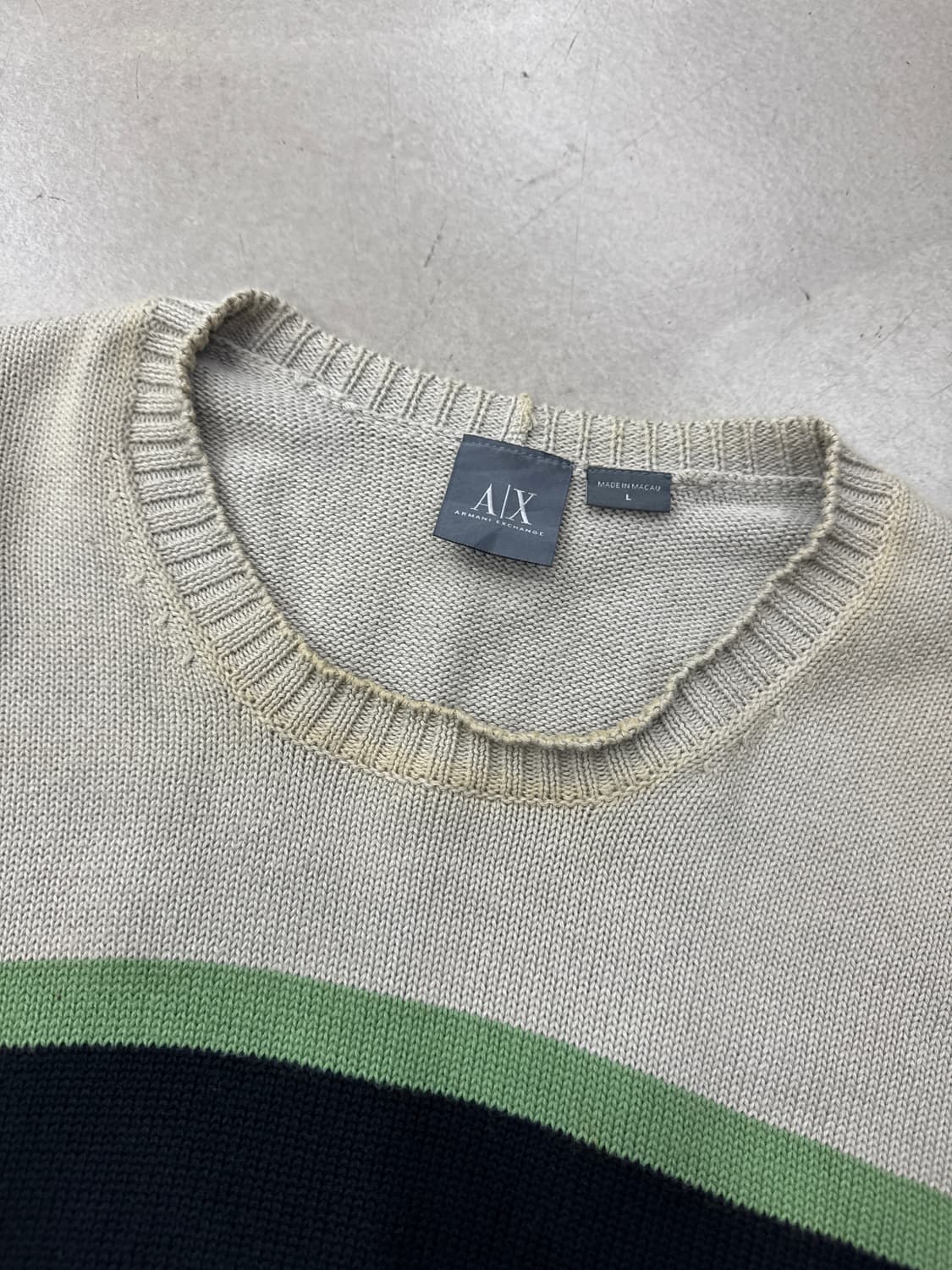 알마니 익스체인지 레터링 니트 L 상품이미지3
