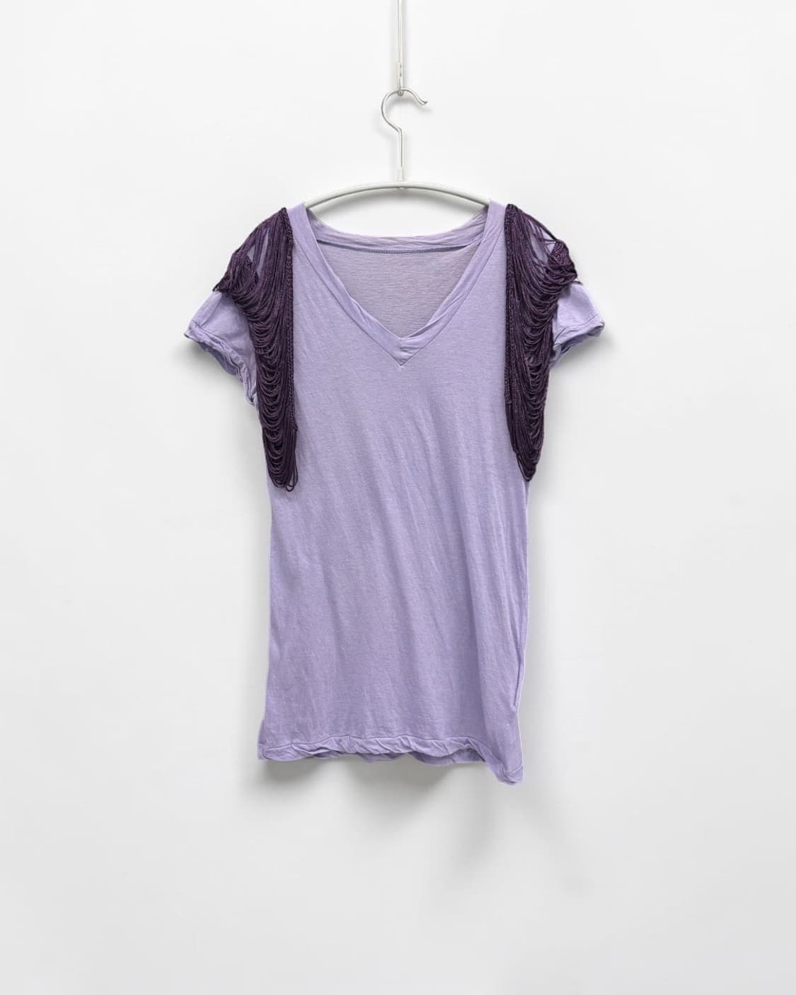SACAI AD2009 fringe shoulder t-shirt 상품이미지1