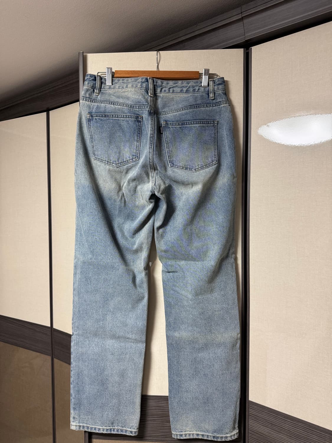 토피 와이드 데님 팬츠 오일인디고 M 상품이미지2