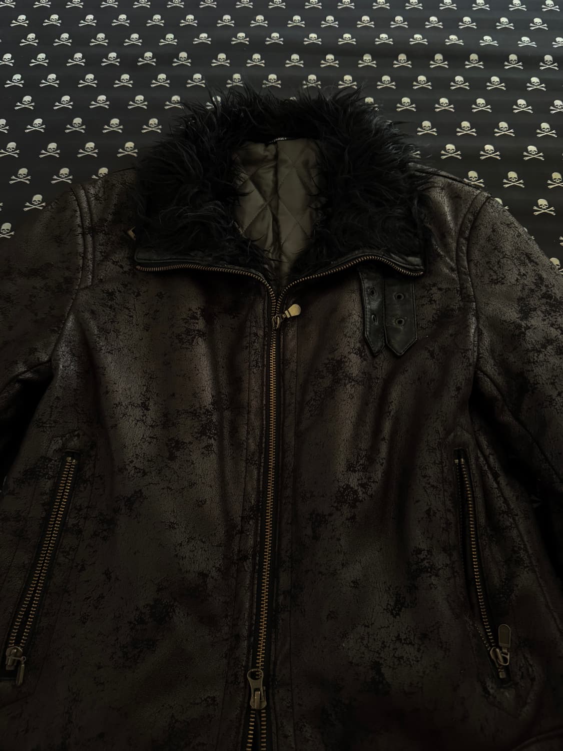 “Tornado Mart” Black fur jacket 상품이미지3