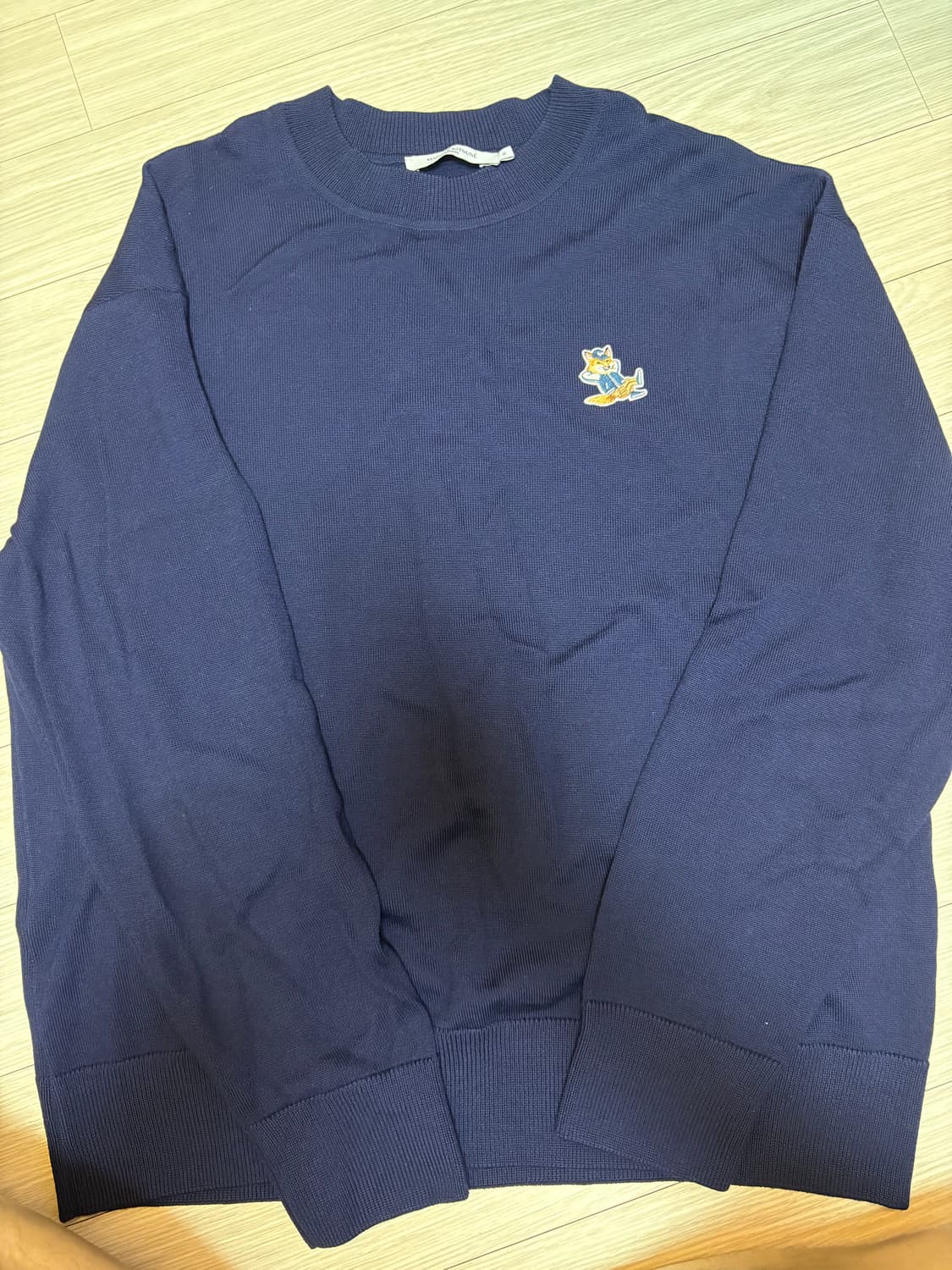 메종키츠네 블루 니트 XL 상품이미지1