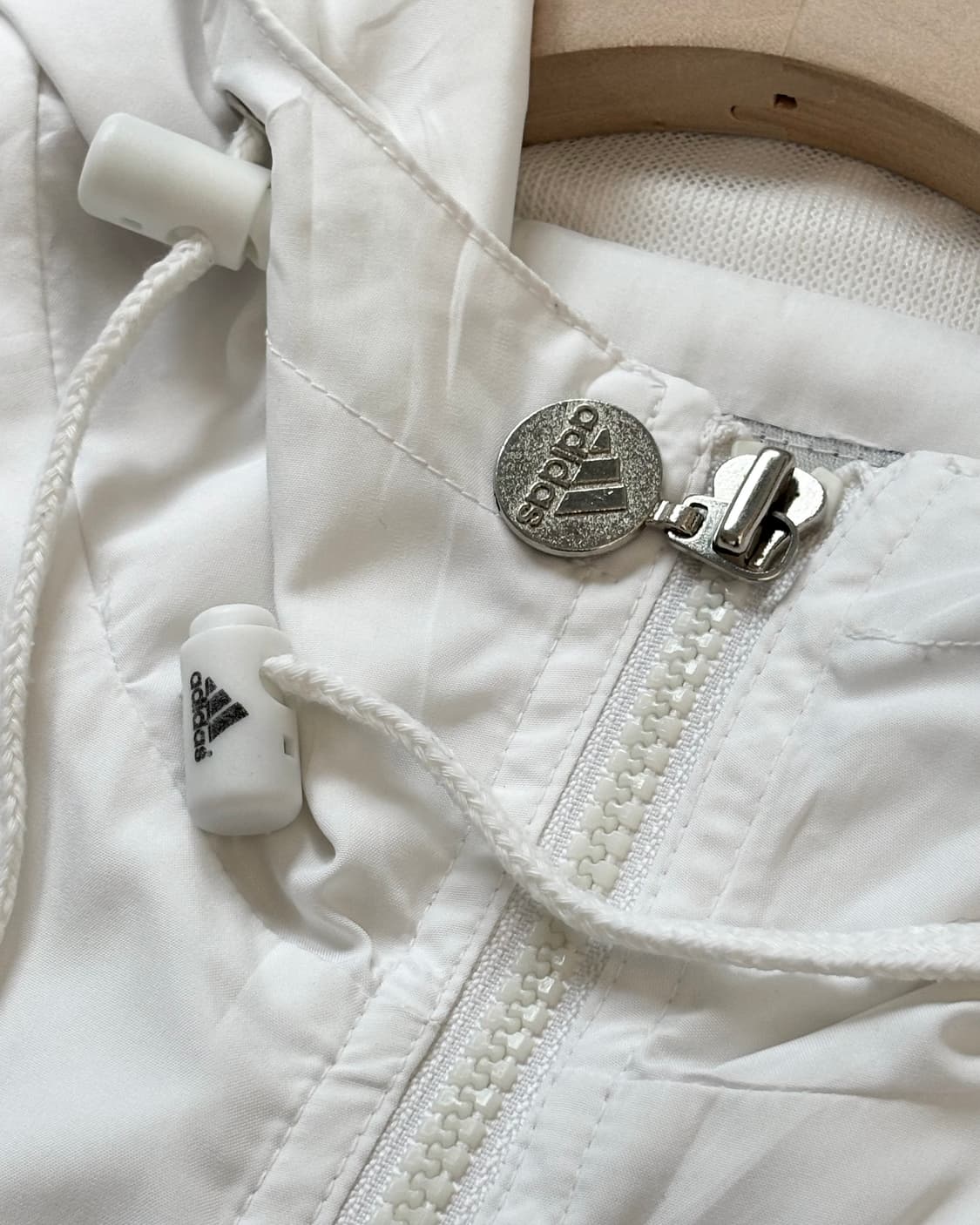 Adidas 올드 아디다스 화이트컬러 후드 바람막이 자켓 상품이미지10
