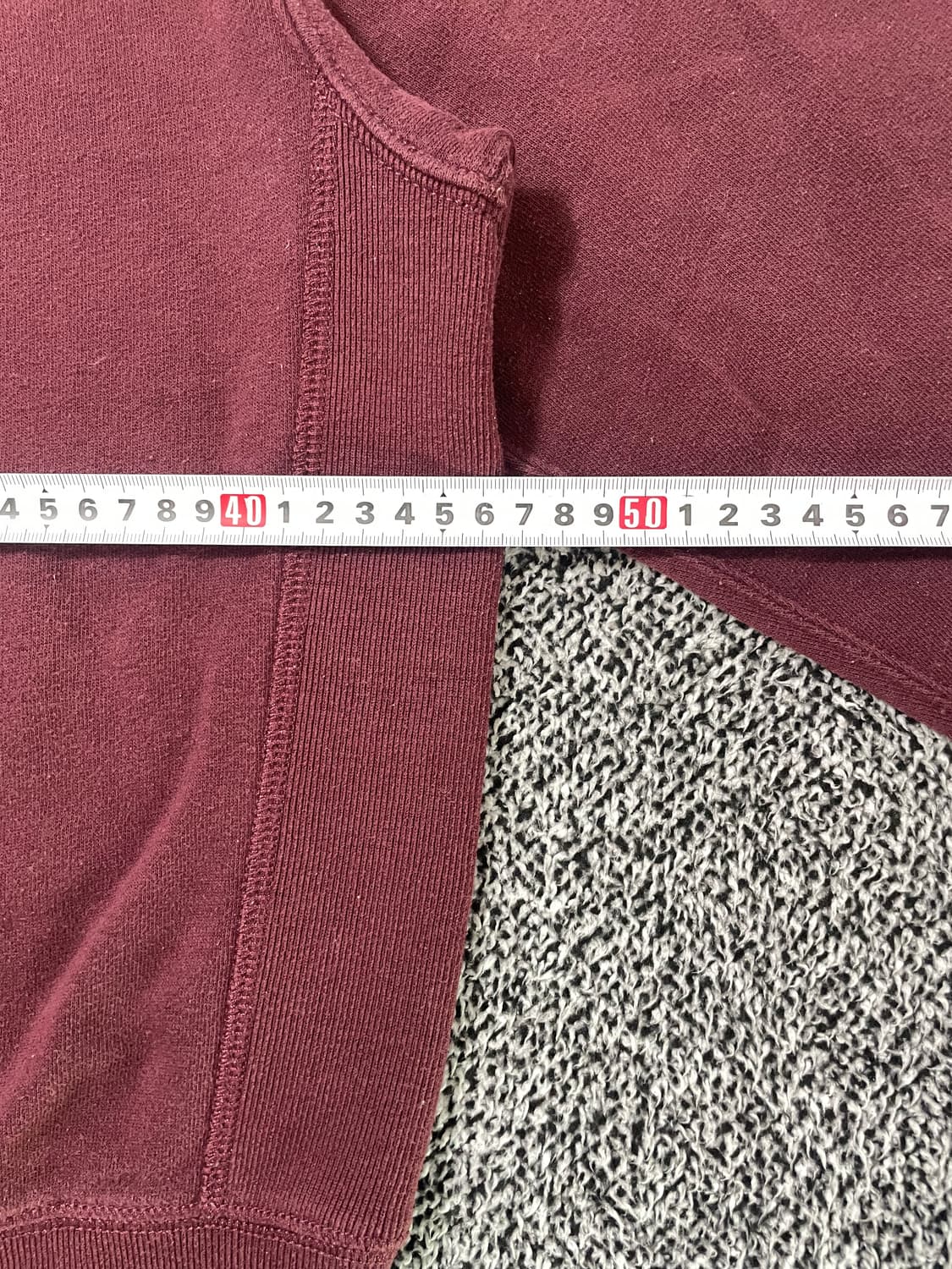 빈티지9. 폴로랄프로렌 버건디 RL 플리스 스웻셔츠 기모 맨투맨 상품이미지5