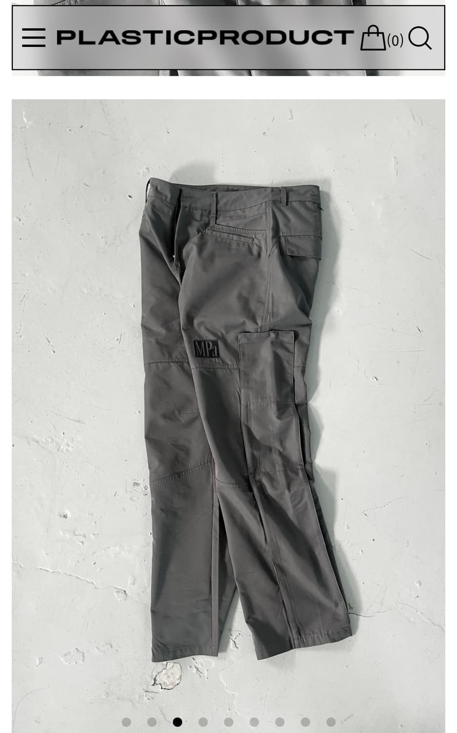 M플라스틱프로덕트 MULTI PANEL CARGO PANTS (GREY) 상품이미지3