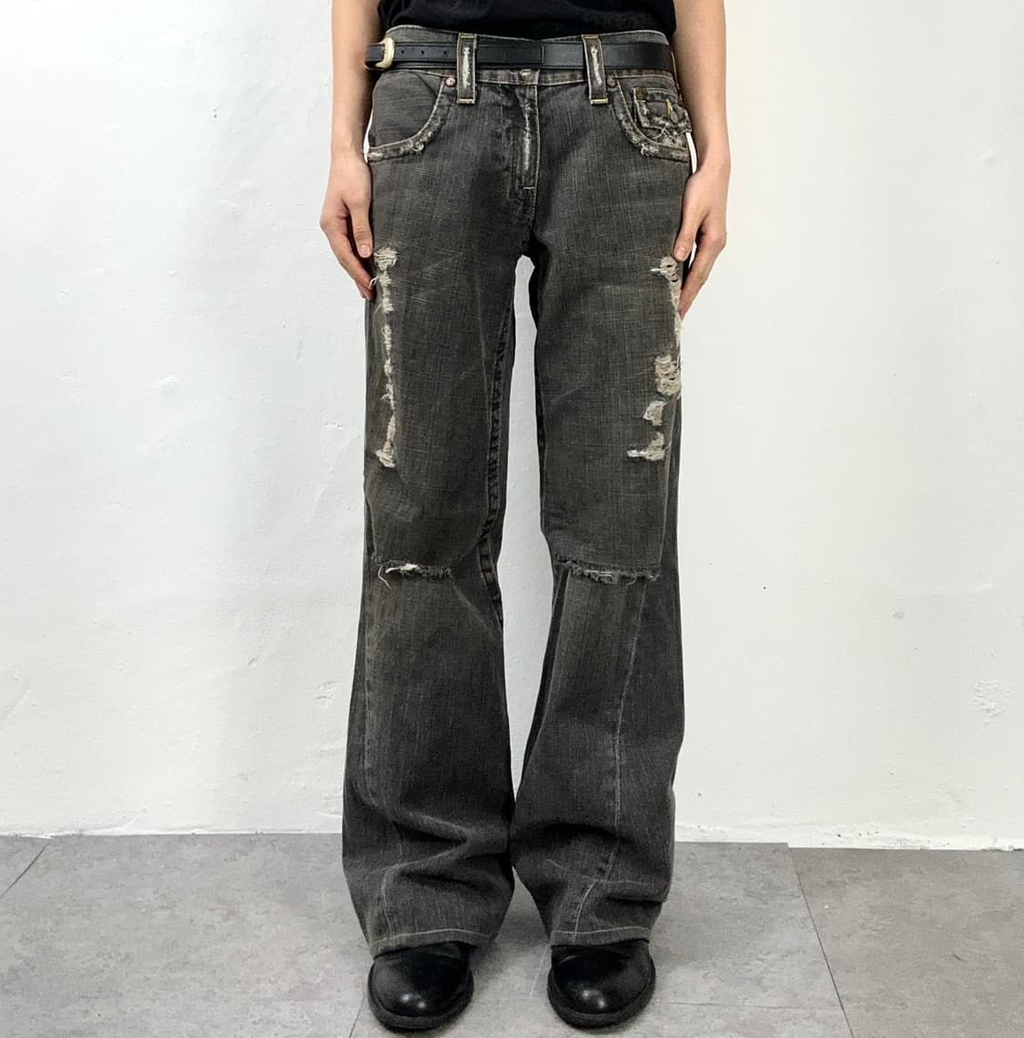 True Religion USA Marsh Gray Denim  Flar 상품이미지1