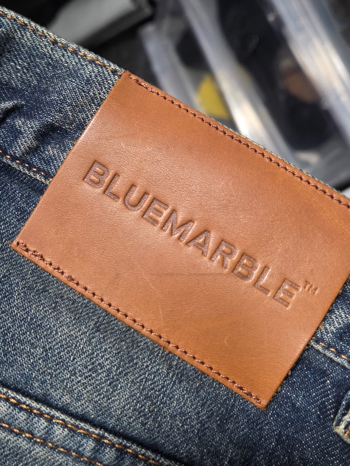 블루마블 벨벳 트리밍 부츠컷 데님 30 상품이미지7