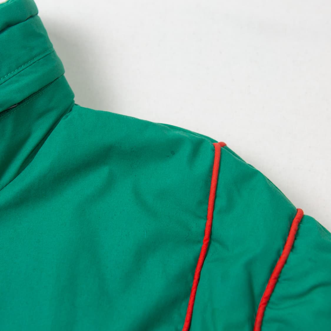 90s 라코스테 오렌지 라인 푸퍼 자켓 그린 상품이미지3