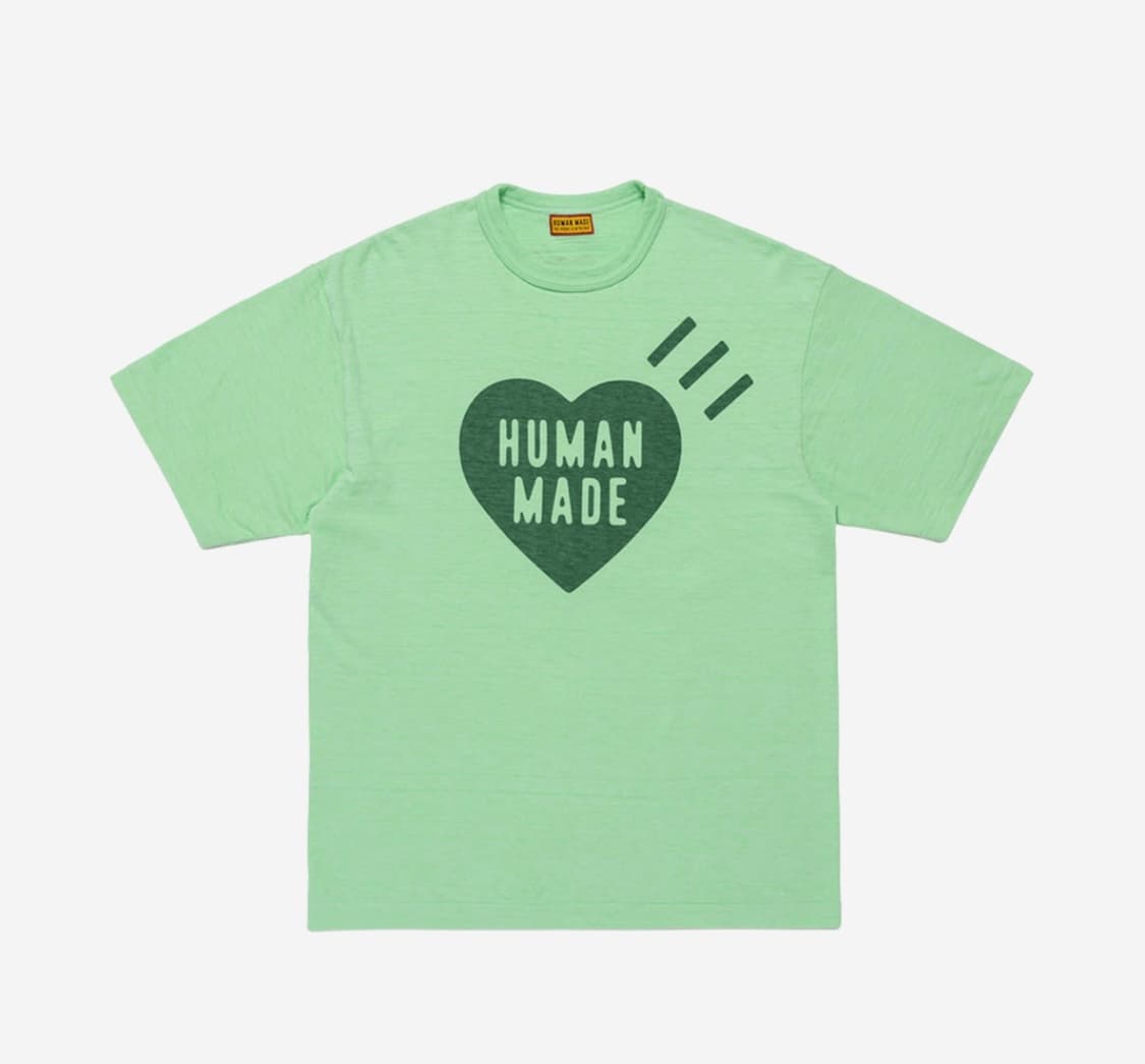 [L]휴먼메이드 컬러 티셔츠 그린 상품이미지1