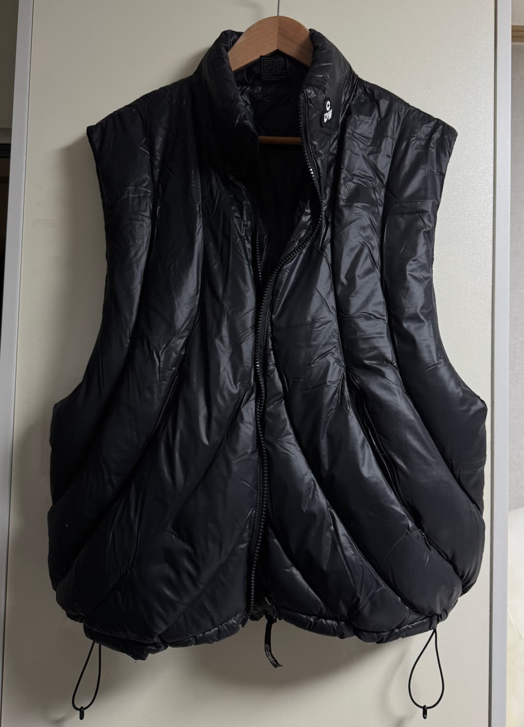 콜드웜 나일론 슬라이드 패딩 베스트 블랙 라지 사이즈 (수수료 무료) 상품이미지1