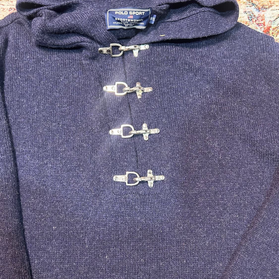 [M] 90s 폴로 스포츠 파이어맨 니트 후드 상품이미지3