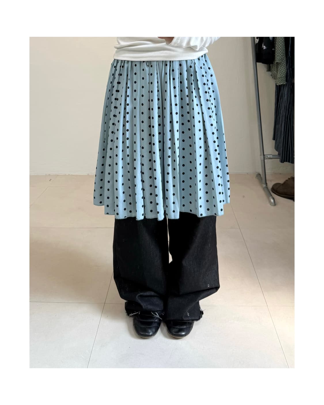 빈티지 도트 스커트 상품이미지1