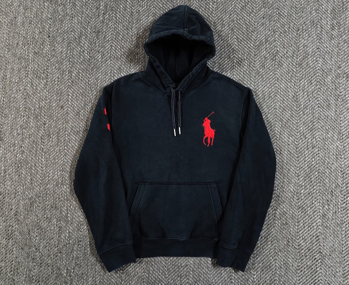 폴로 랄프로렌 빅포니 넘버3 블랙 레드 검빨 후드티
 상품이미지1