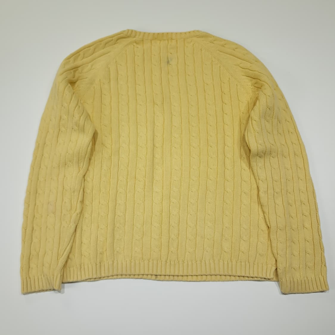 CL377 XL 엘엘빈 90s 코튼 케이블 레몬옐로우 니트 스웨터 상품이미지7