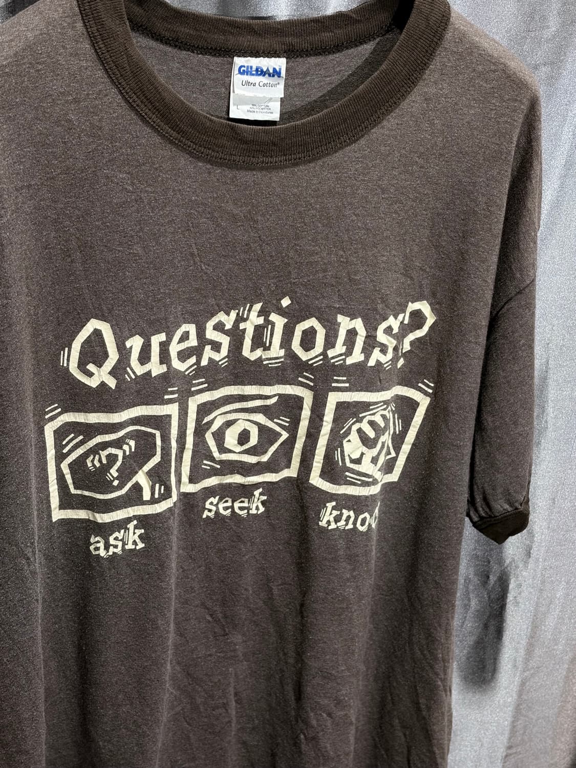 L Questions 프린팅 브라운 링거티 상품이미지5