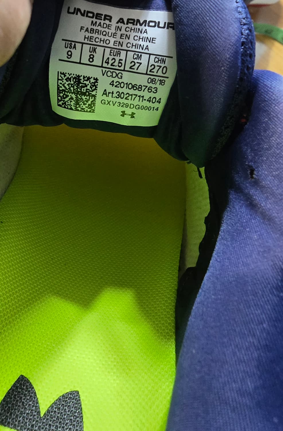 (270) 언더아머 UA 야드로우 베이스볼 징스파이크 야구화 상품이미지9