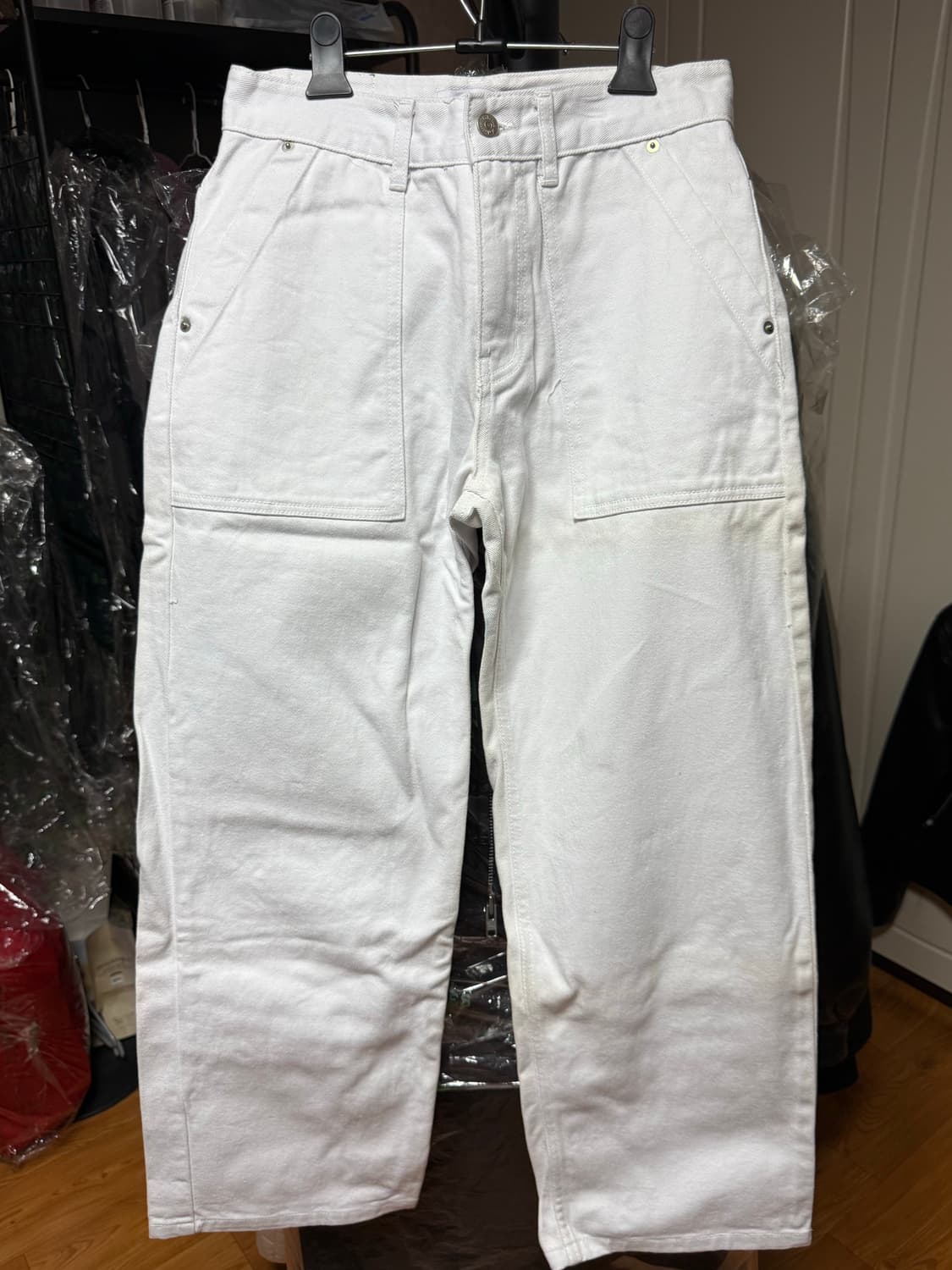 메이킷투 - 퍼티그 와이드 화이트 진 (찐화이트/S) 상품이미지1