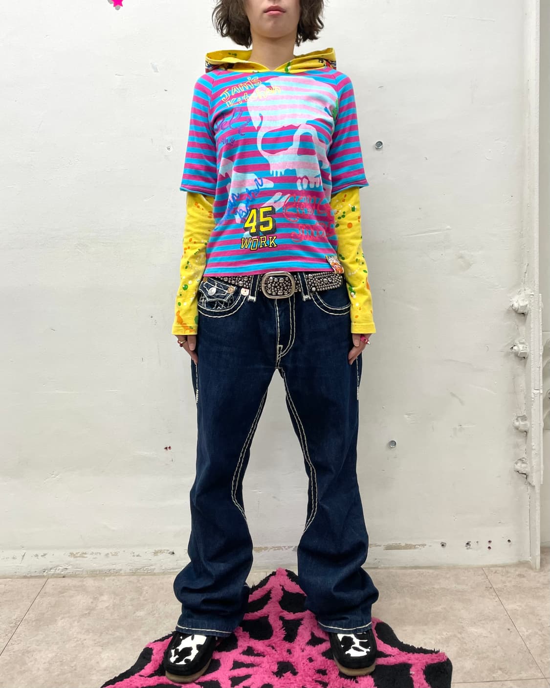 Jam Skull Headset Stripe Hoodie 상품이미지6