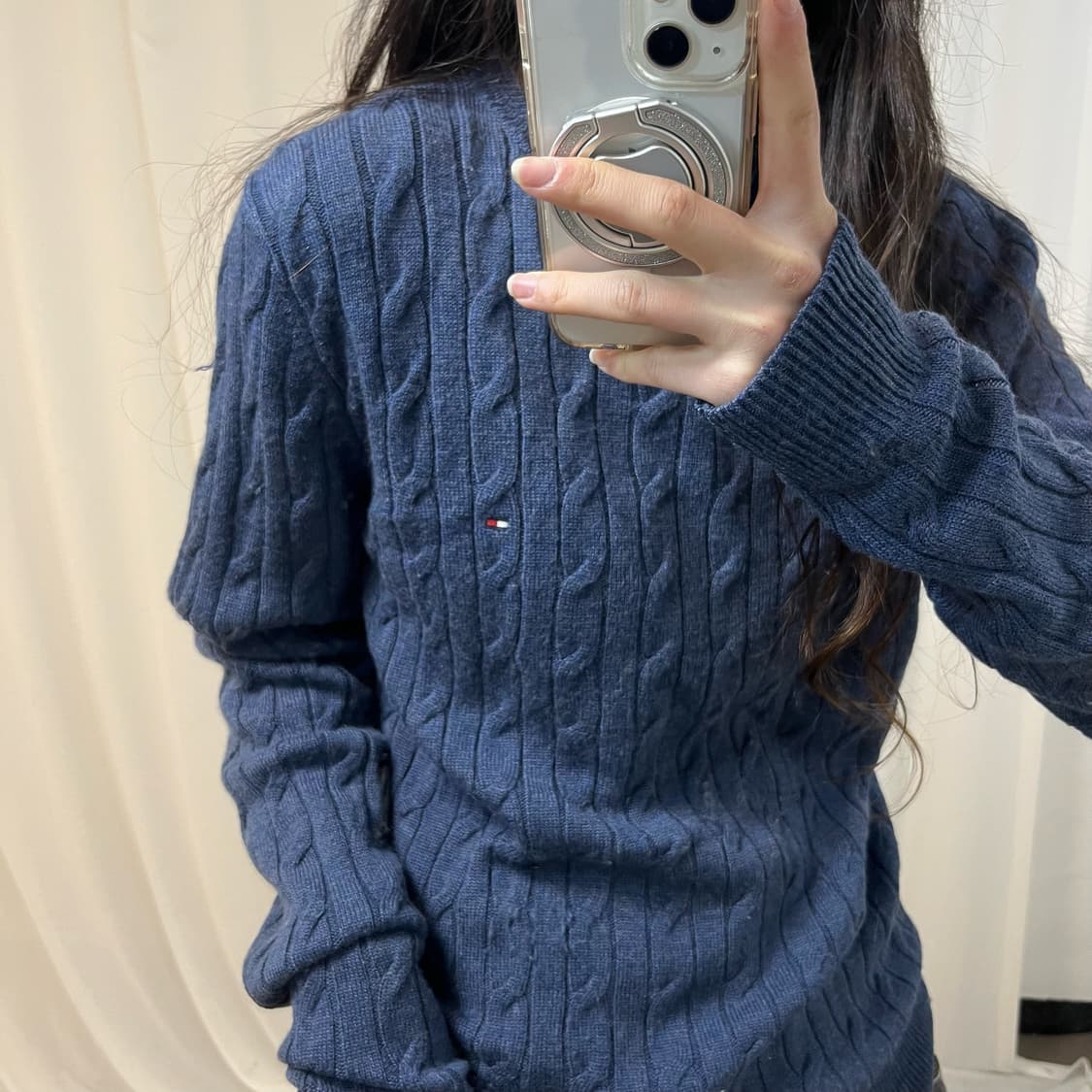 Tommy Hilfiger Navy Cable Knit 상품이미지3