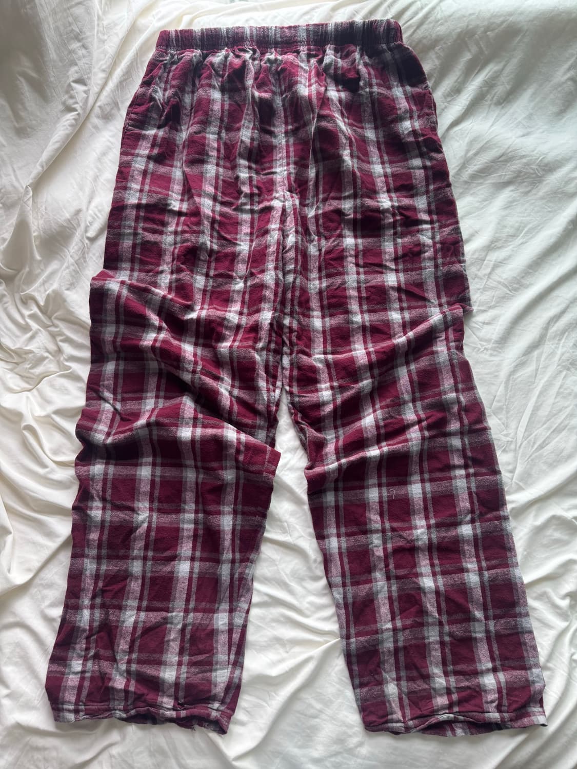 버건디 체크팬츠 상품이미지2