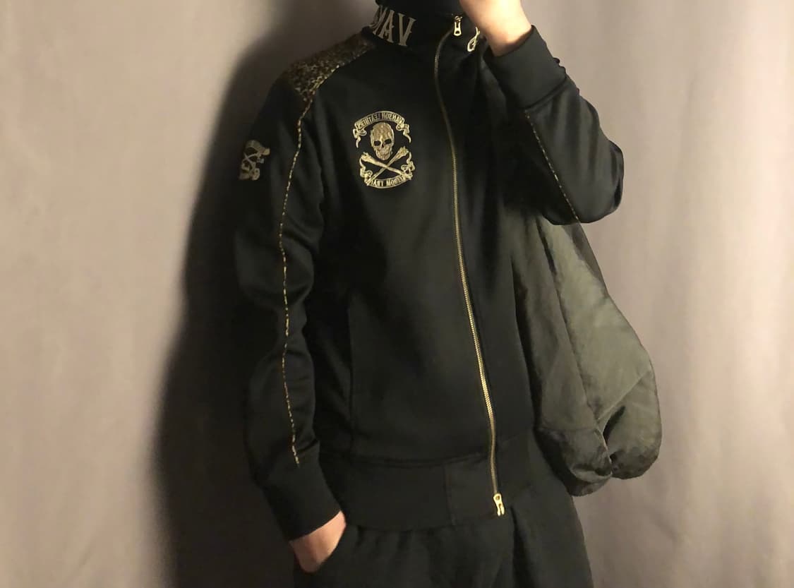 밴슨 스컬자수 레오파드 져지 상품이미지8