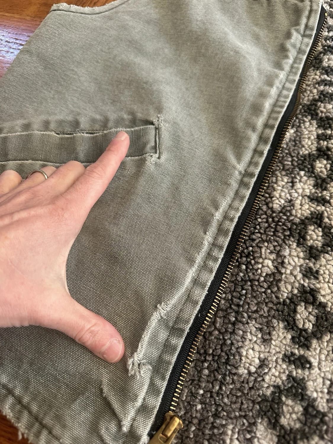 90s 빈티지 칼하트 판넬 리버시블 플리스 베스트 L 상품이미지9