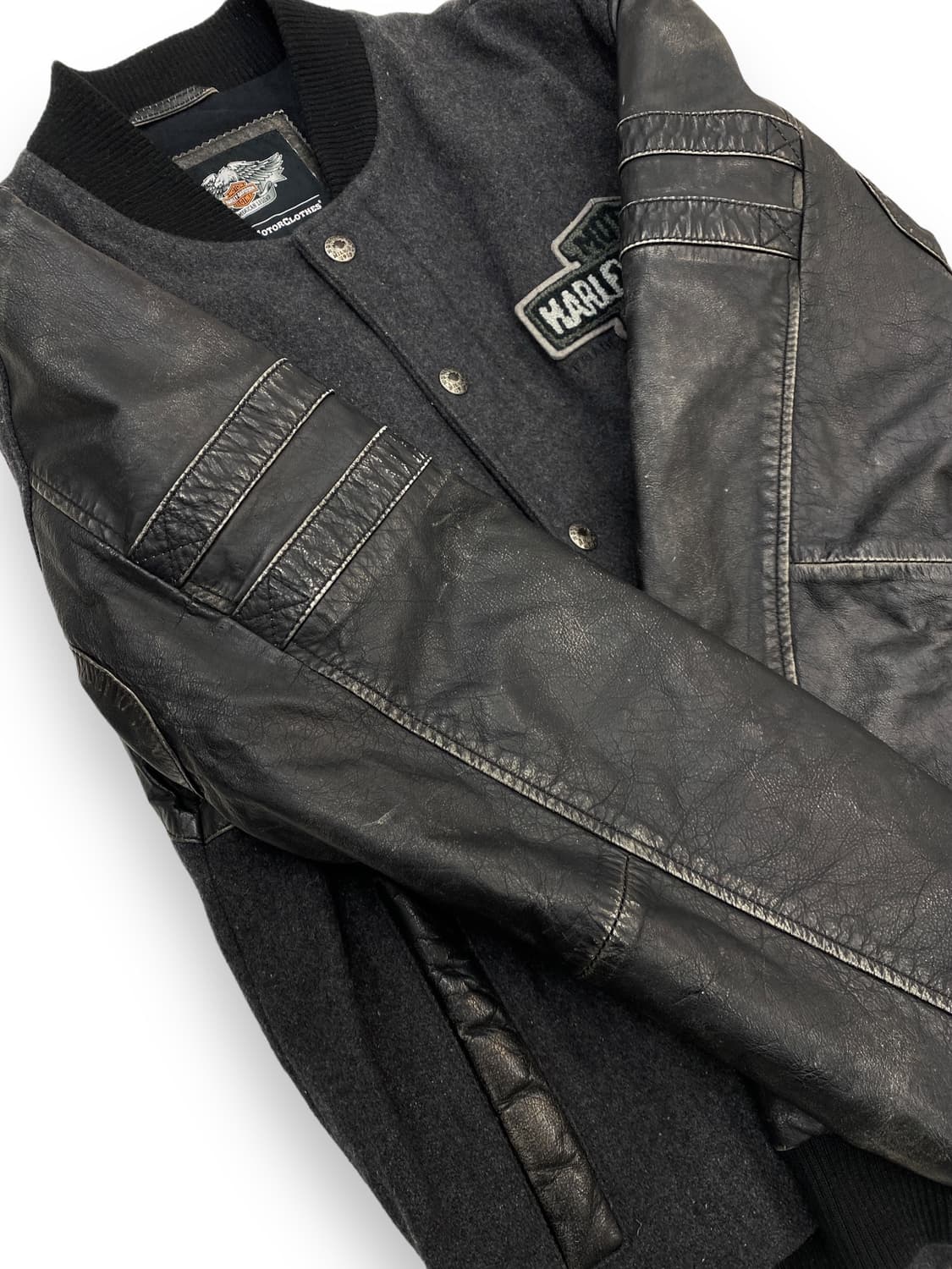 (103) 할리데이비슨 울 레더 바시티 자켓 상품이미지3