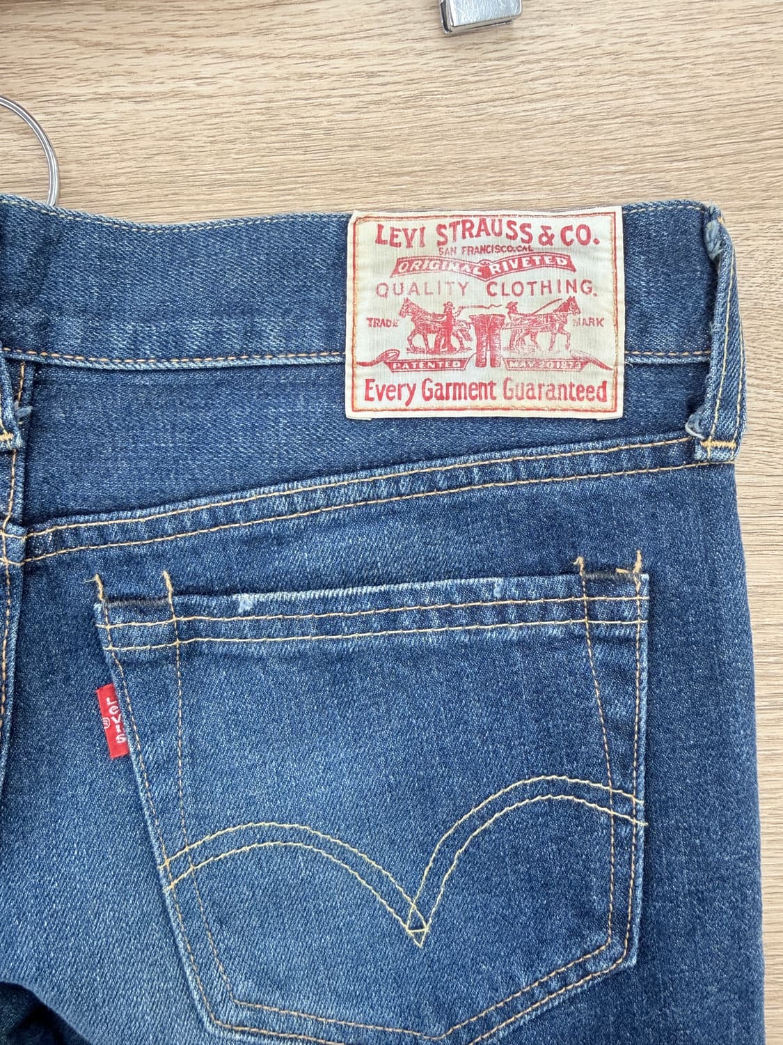 빈티지 리바이스 로우라이즈 하프 와이드 데님 팬츠 상품이미지6