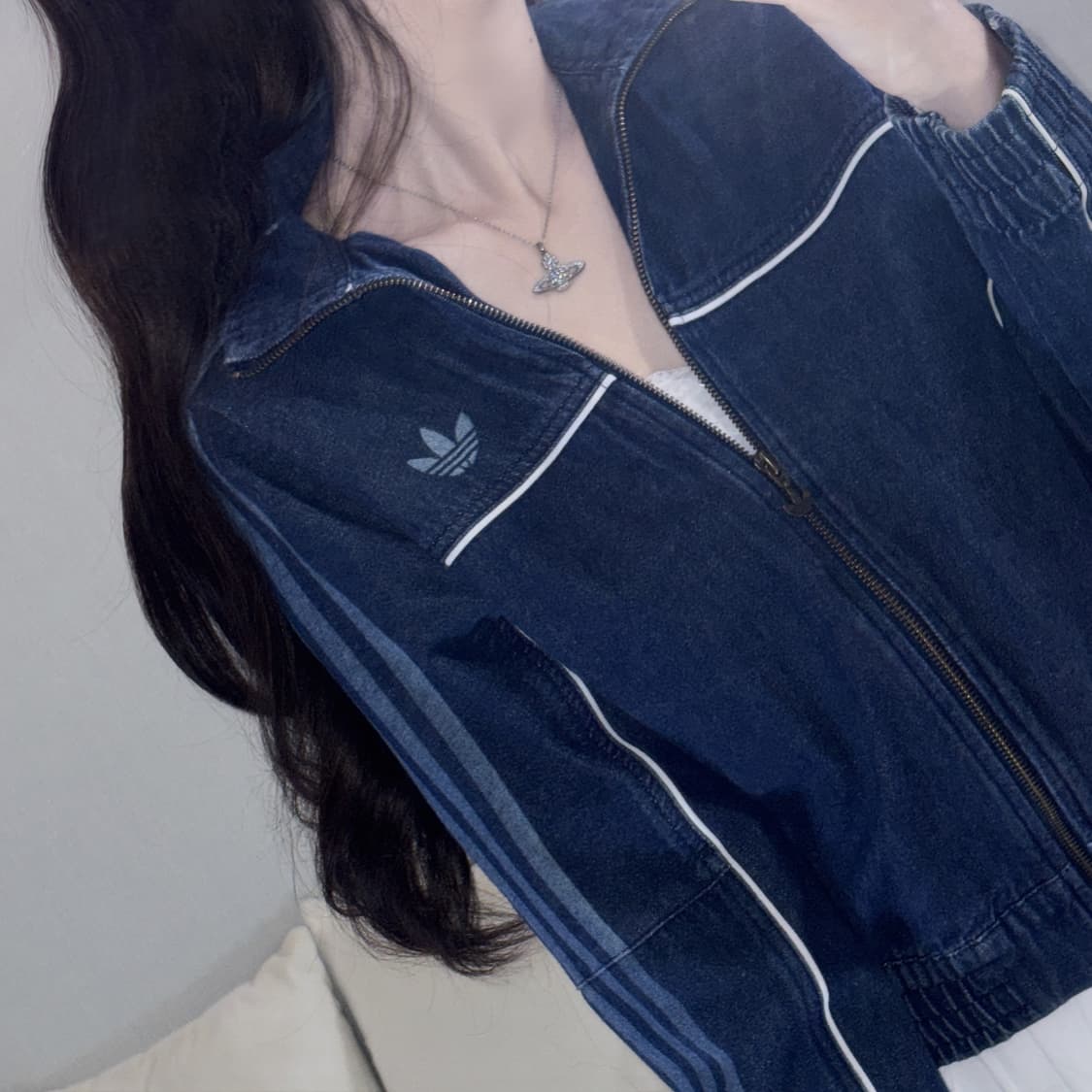 🐰아디다스 데님 자켓 제니, 지수 착용 제품🪽 상품이미지2