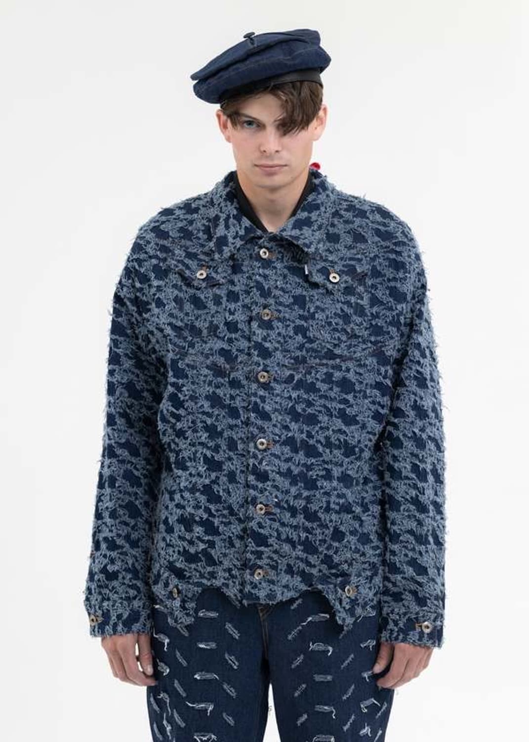 준태킴 23fw 디스트레스드 데님 자켓 m 103사이즈감 상품이미지4