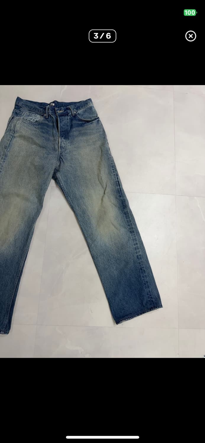 [3] 24AW 오라리 셀비지 페이드 헤비 데님 와이드 팬츠 상품이미지4