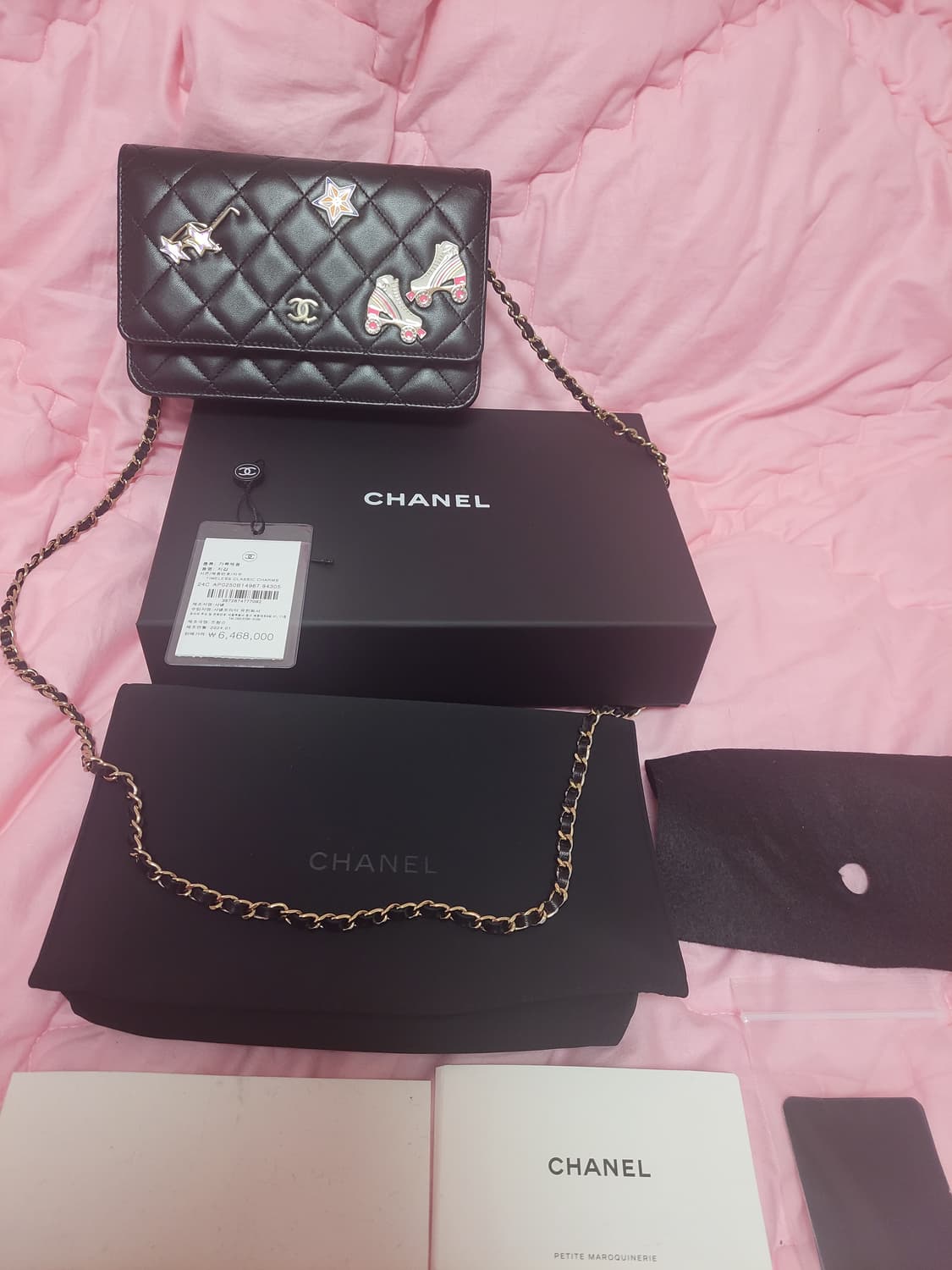 정품)급처미사용새상품!샤넬 러블리 참장식 WOC 인형 공주가방 크로스백 상품이미지1