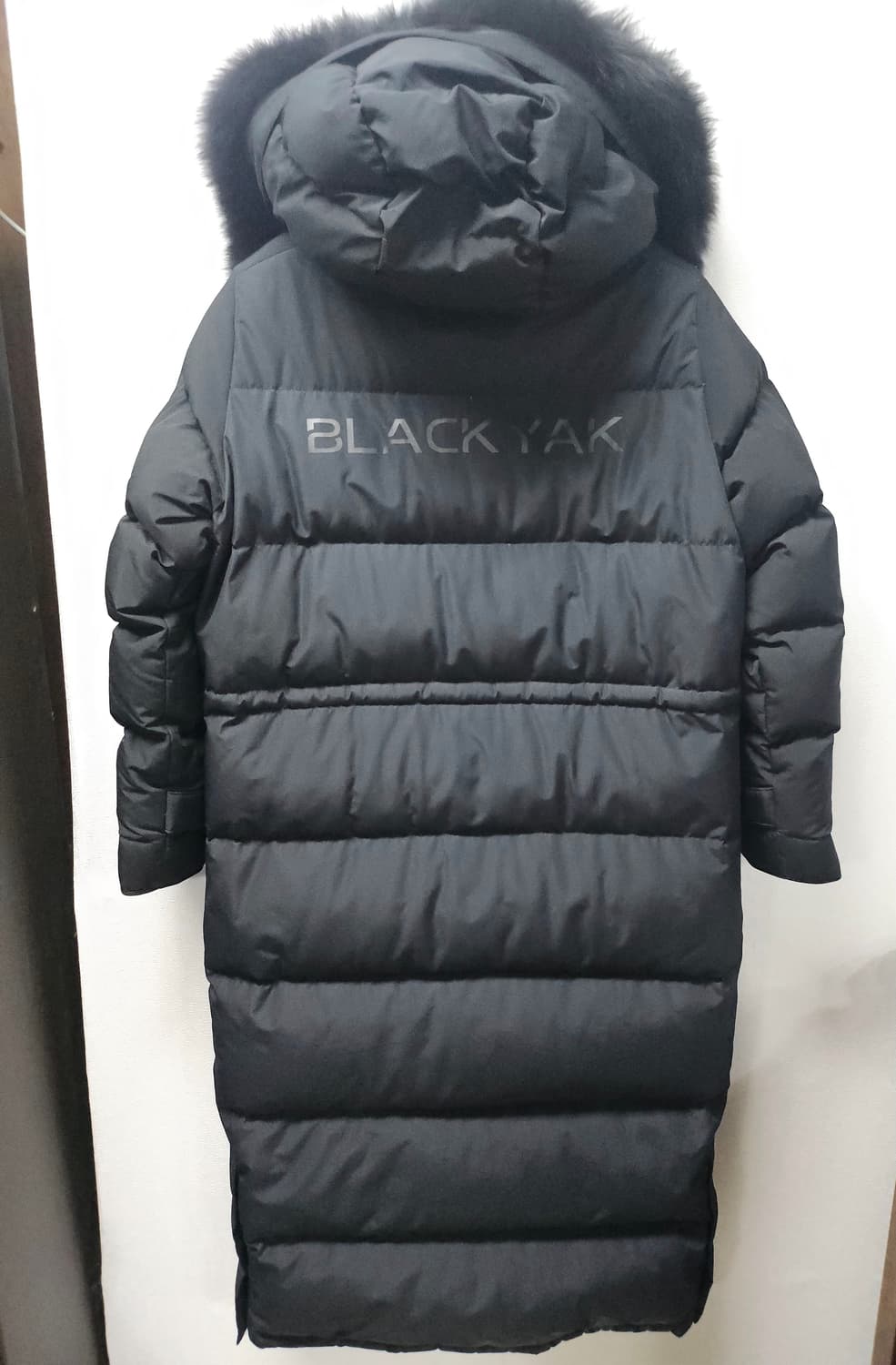 블랙야크  블랙 롱 패딩 폭스퍼 후드 90 상품이미지3