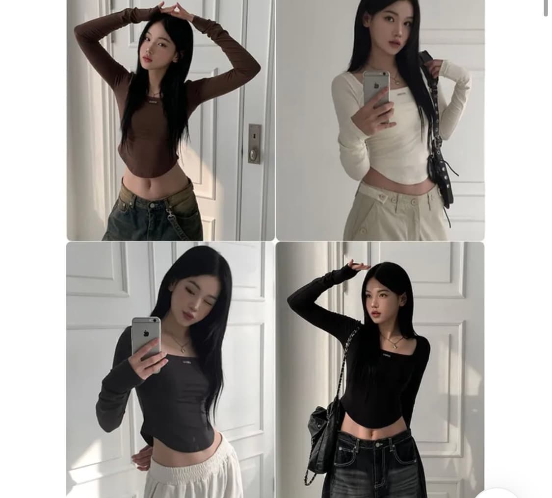 모디무드 스퀘어넥 긴팔 상품이미지3