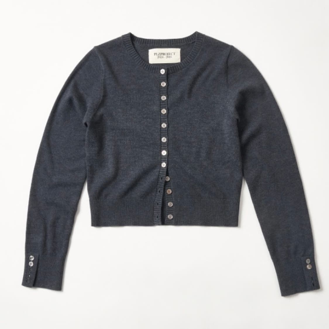 플리즈프로젝트 라운드 버튼 가디건 그레이 상품이미지1