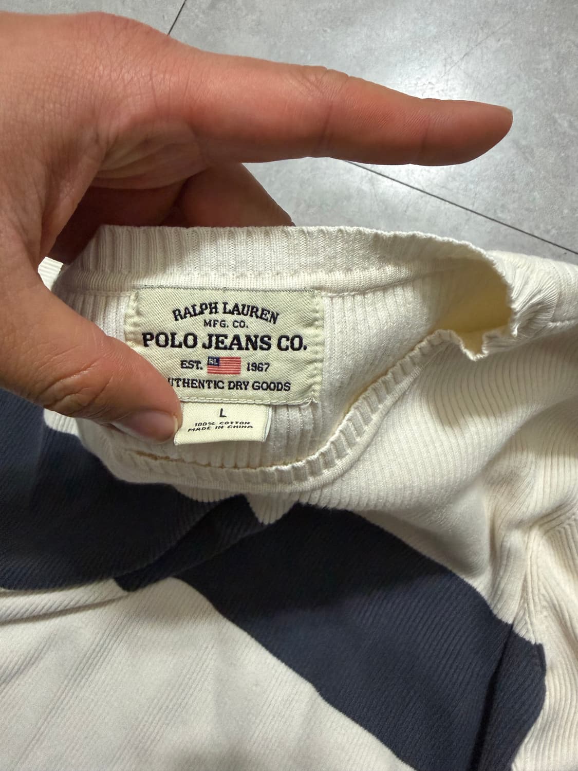 00s  두산 랄프로렌 폴로 진  빈티지 와플 코튼 니트   100 상품이미지4