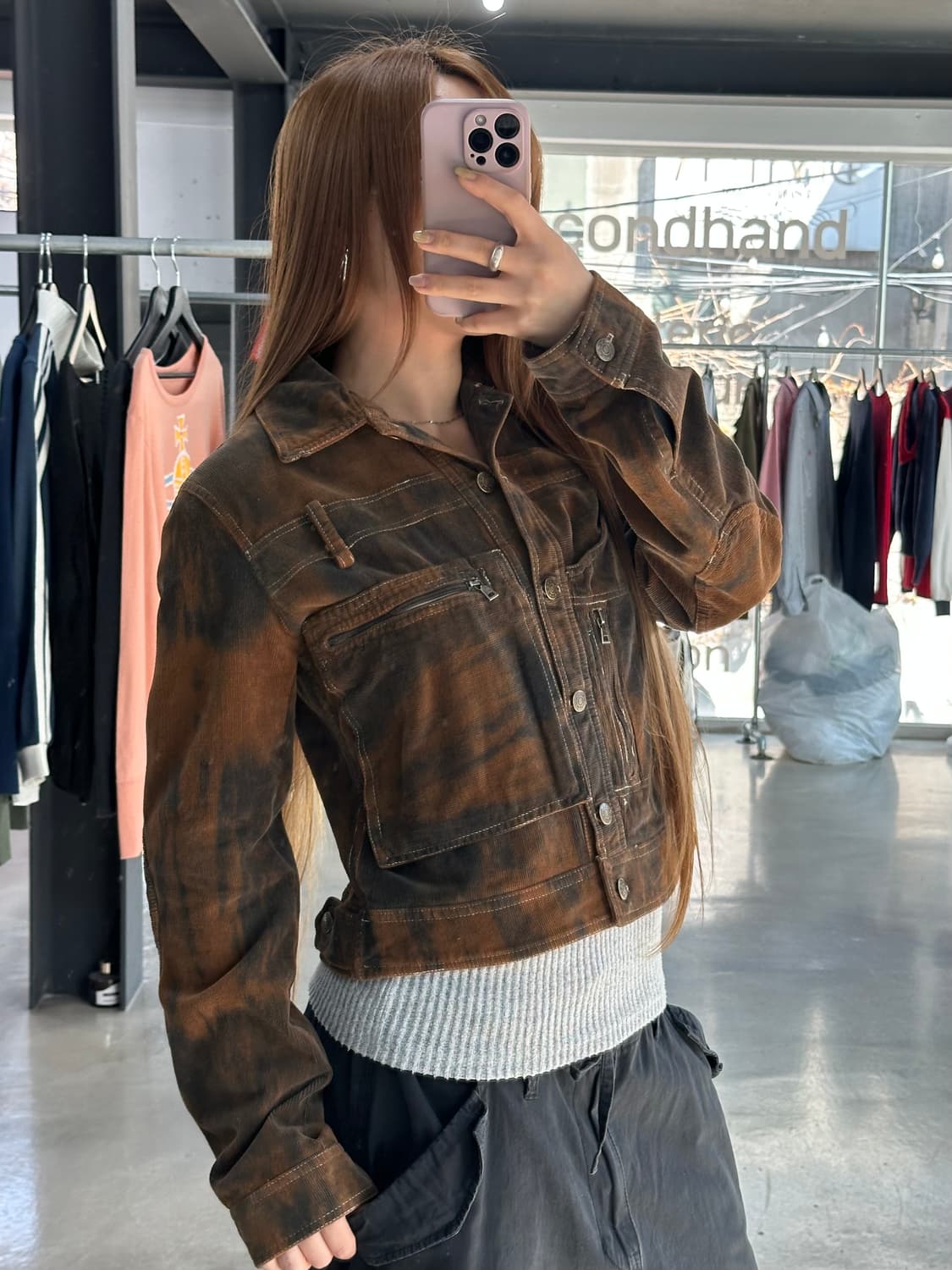 INLOVE 프랑스 Y2k 벨티드 버튼 포켓 자켓 상품이미지3