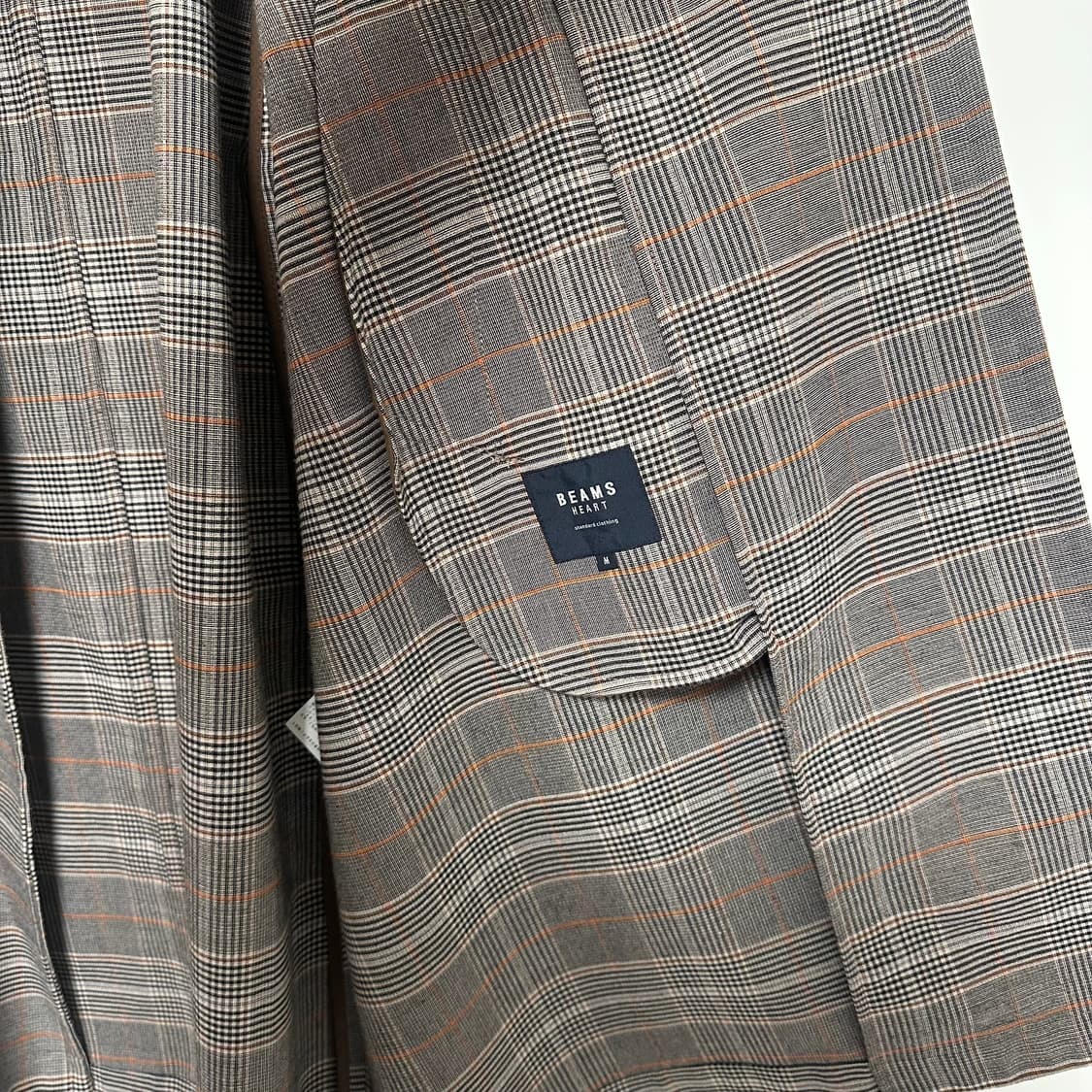 빔즈 빈티지 체크 트렌치 코트 M사이즈 상품이미지7