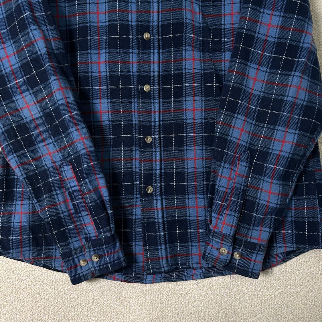 (L) 90s 랑방 플란넬 체크 셔츠  상품이미지4