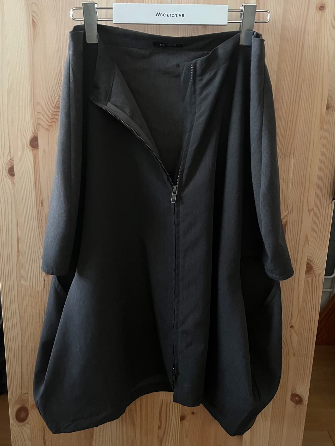 m_mefu 그레이 집업 케이프 상품이미지2