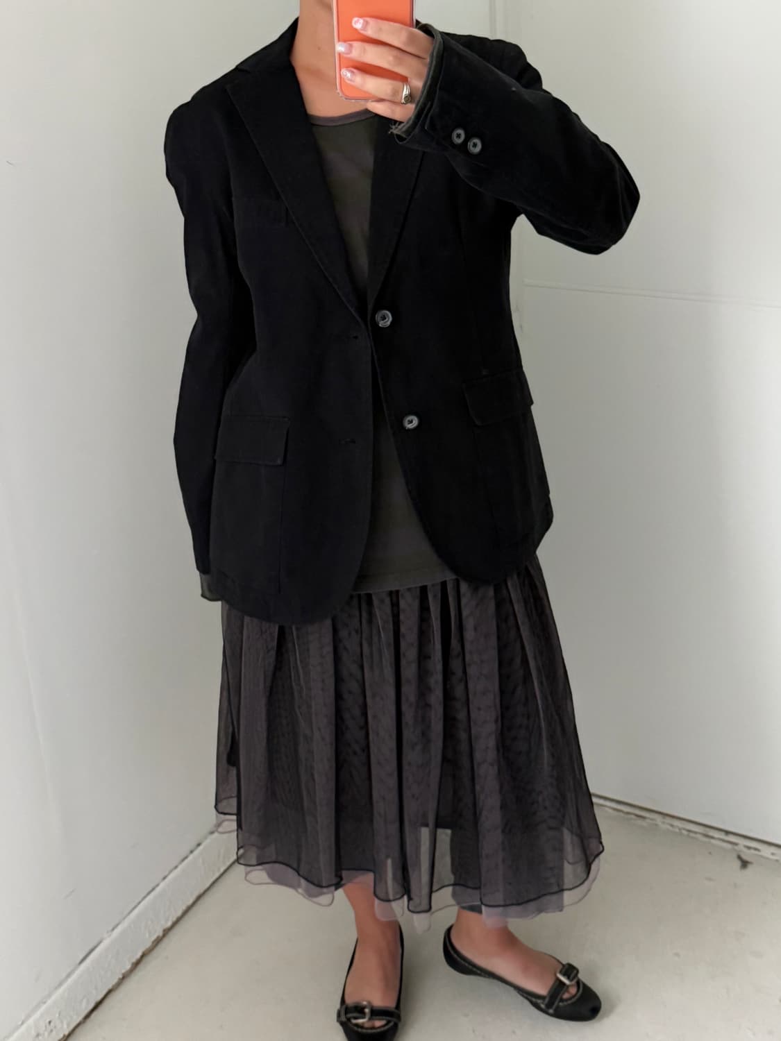 일본빈티지 블랙 테일러드 자켓 상품이미지1