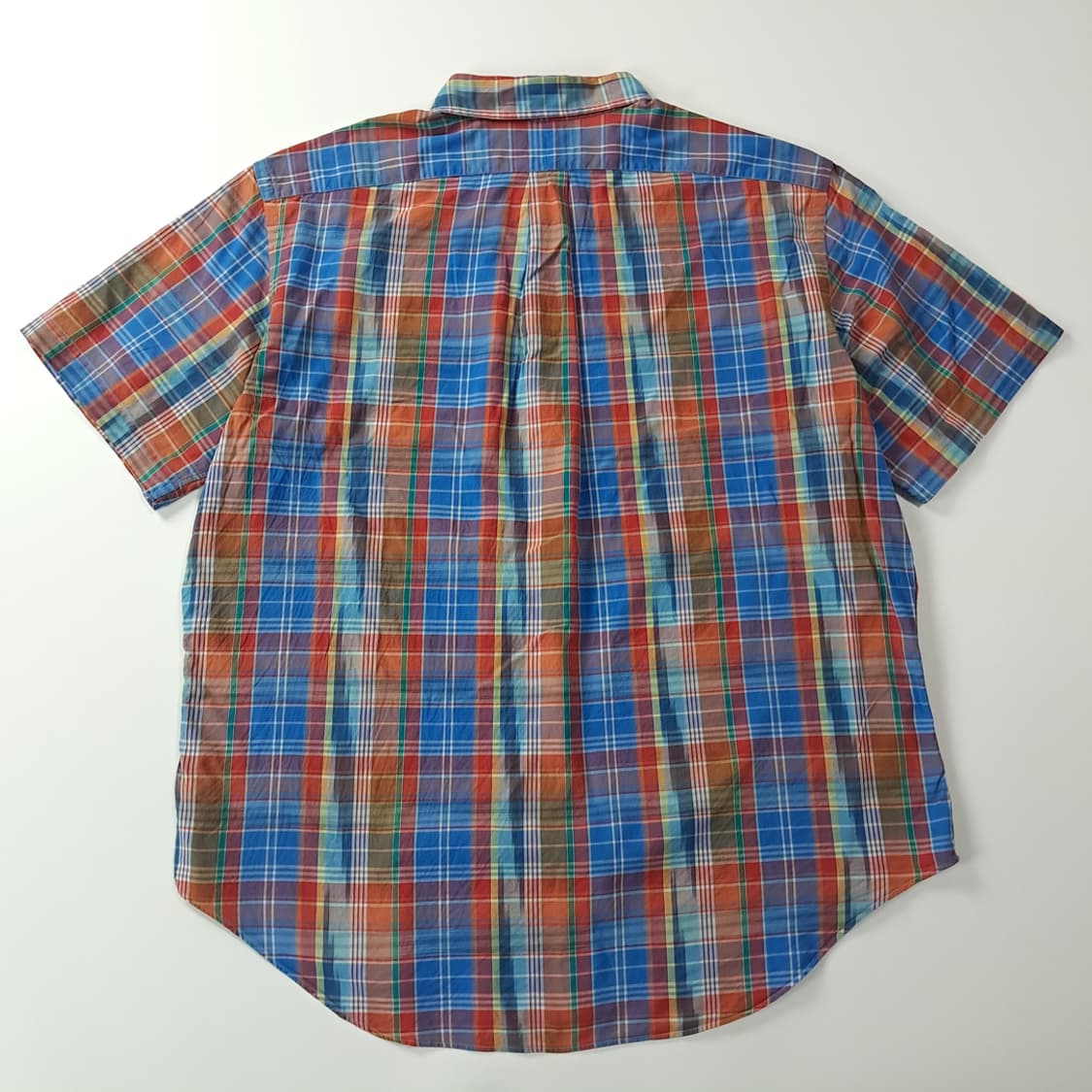 CJ027 2XL 폴로 멀티 마드라스 체크 반팔 셔츠 남방 상품이미지6
