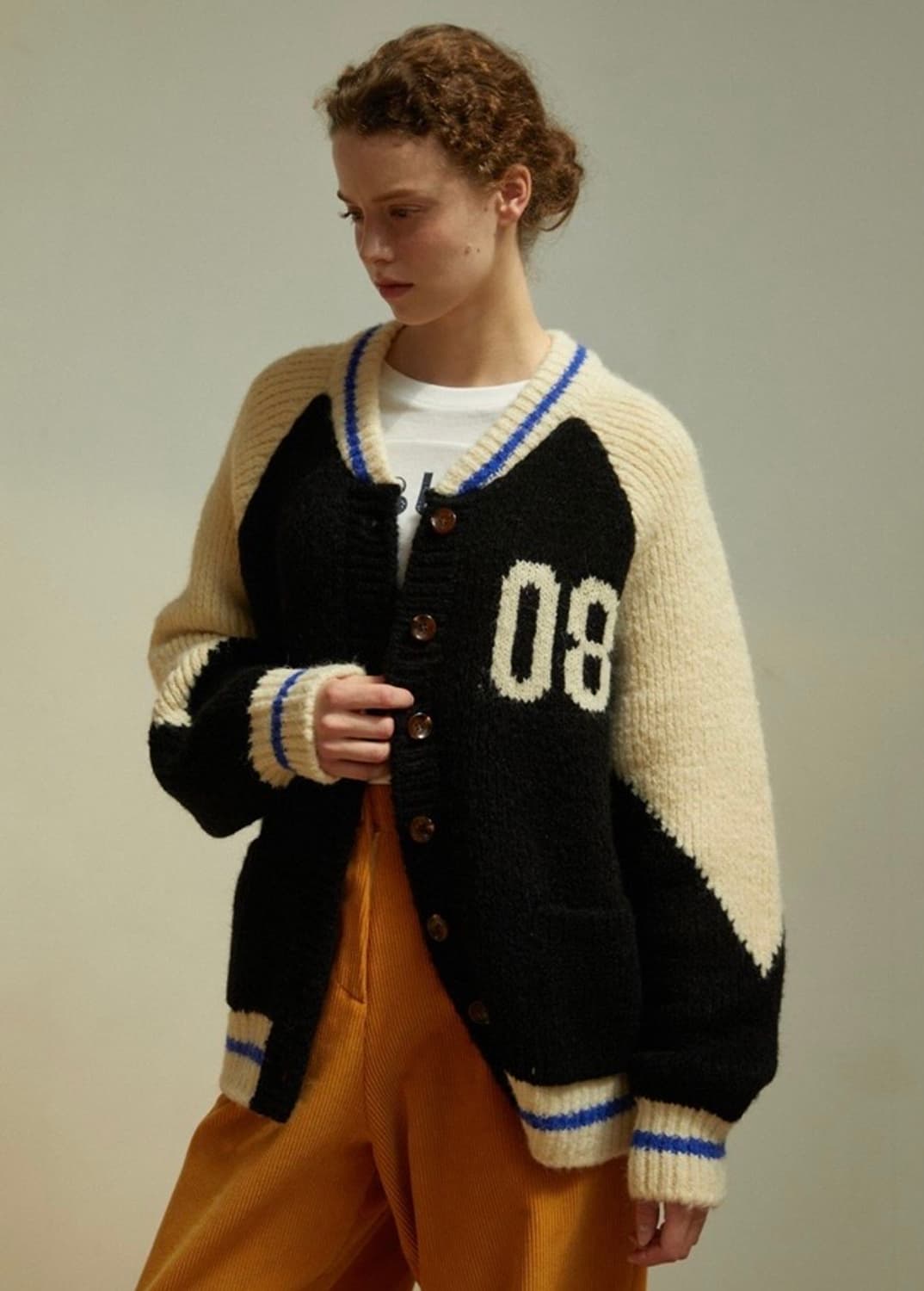 Green Butter 그린버터 바시티 알파카 울 니트 스웨터 가디건  상품이미지9