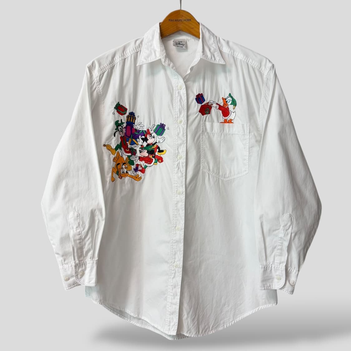 (여성M-L)빈티지 디즈니 미키와 친구들 자수 셔츠 상품이미지1