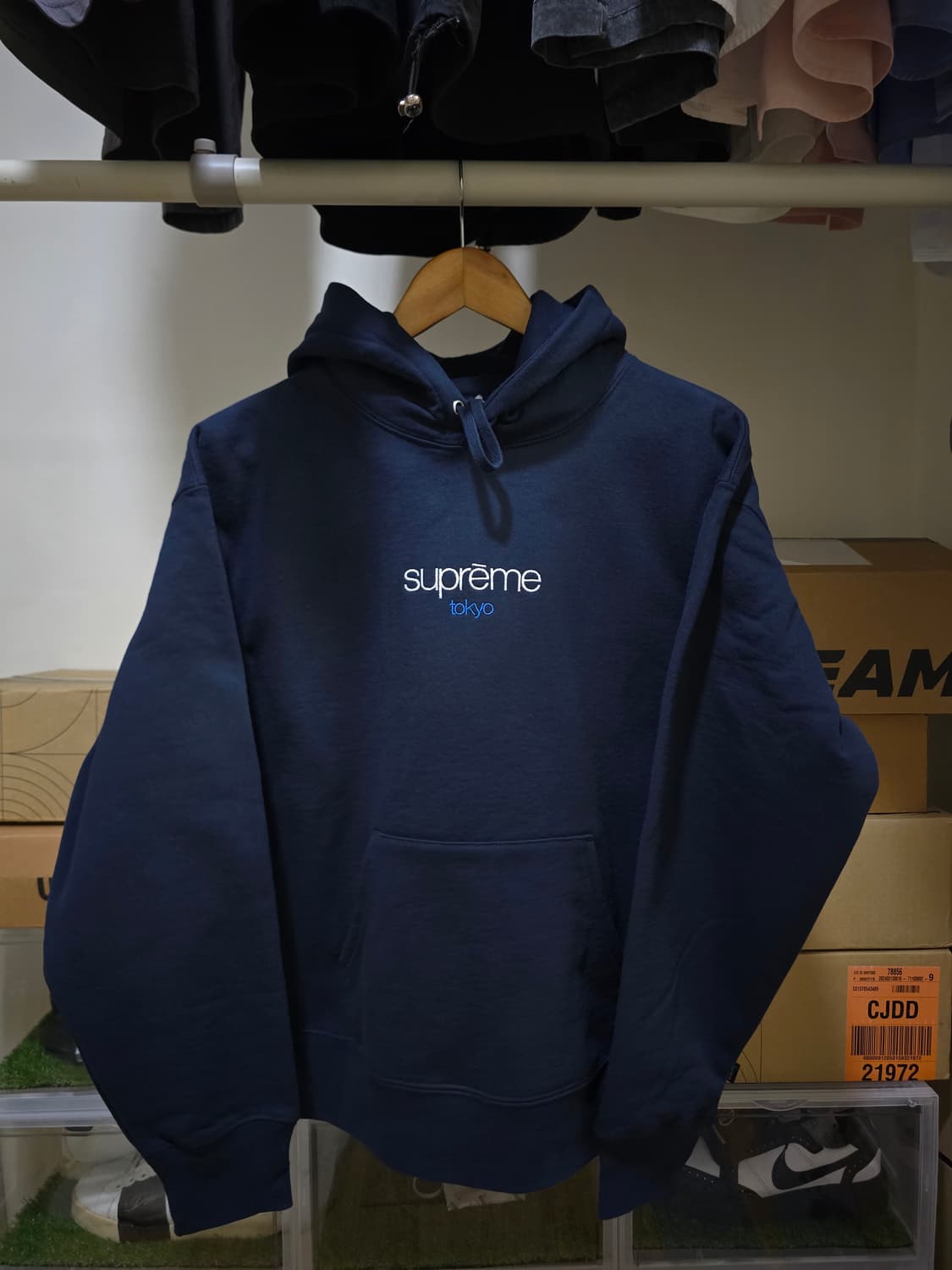 슈프림 클래식 후드 도쿄 네이비 S 상품이미지2