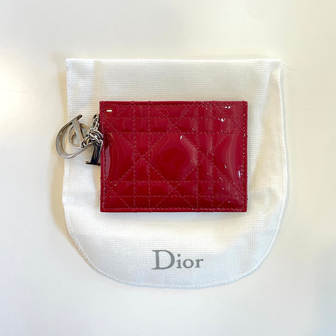 디올 레드 페이던트 카드지갑  상품이미지2