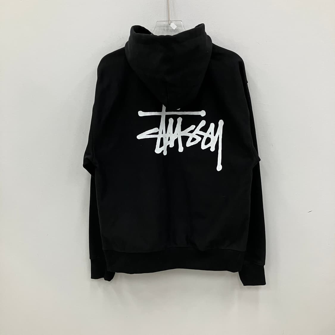 스투시 스탁 로고 블랙 후드티 M 상품이미지2