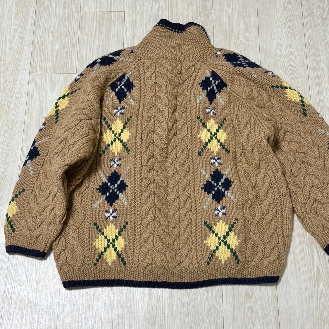 영국 브랜드 papas 헤비울 아가일 코위찬 상품이미지6