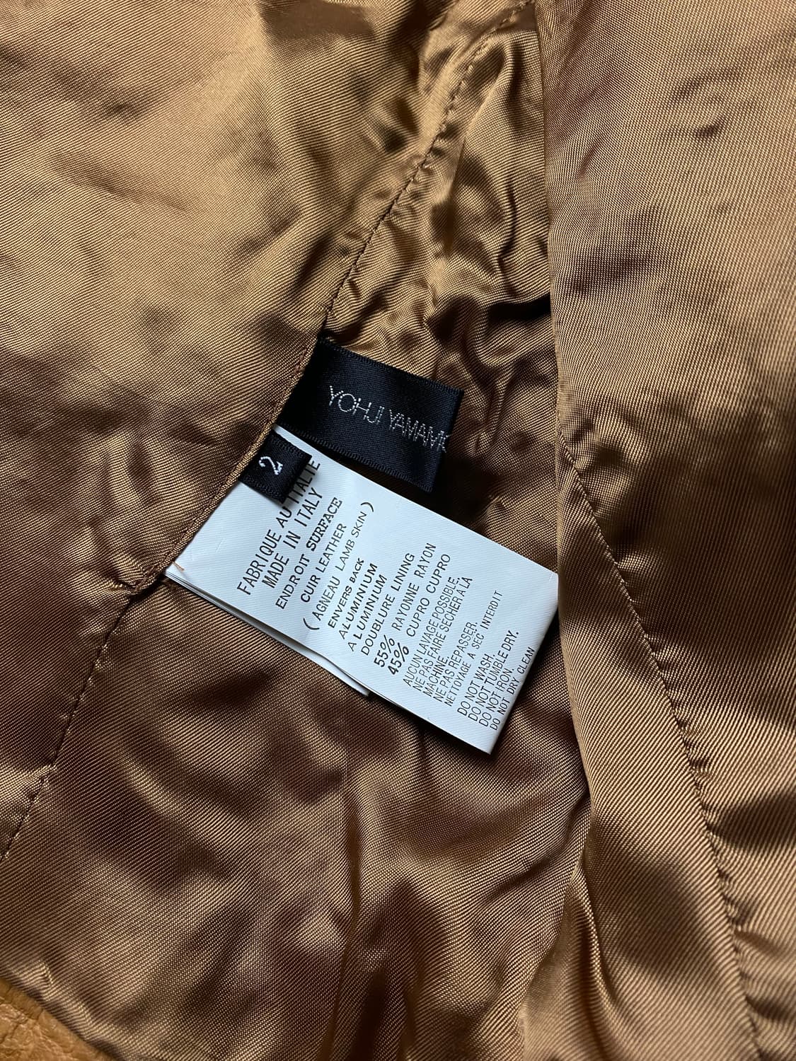 YOHJI YAMAMOTO NOIR LAMBSKIN JACKET 상품이미지4