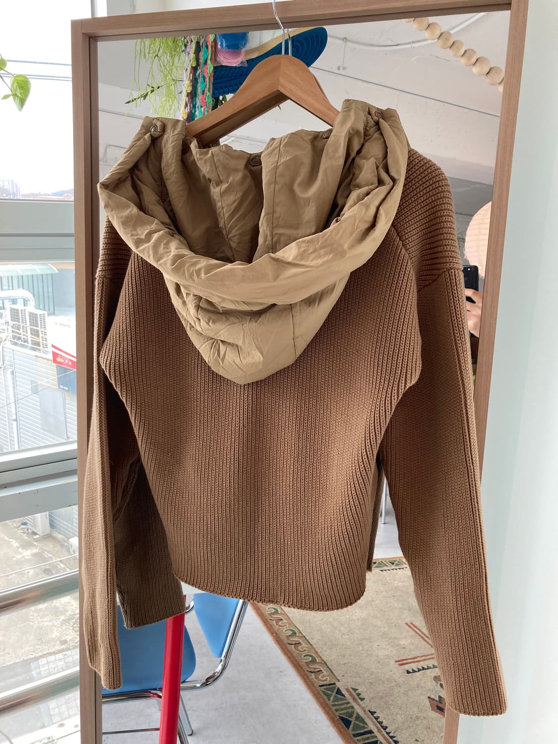 혜인서 패디드 패딩 후드 니트 상품이미지5